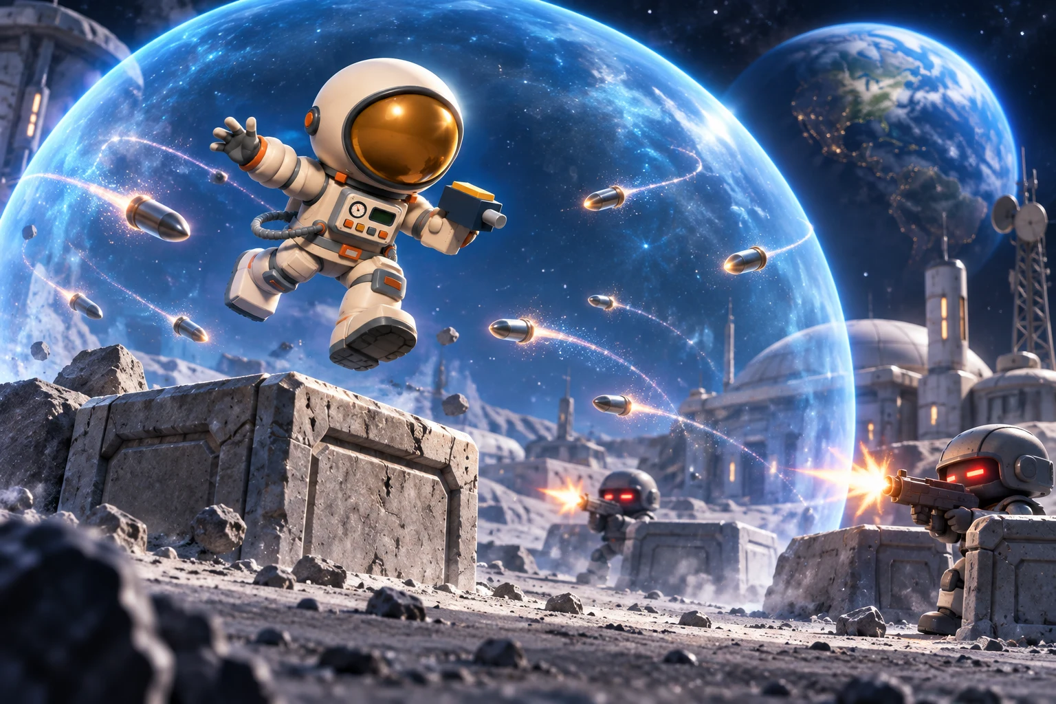 COSMO SHIFT using the ‘Lunar Bubble’ ultimate in the arena.