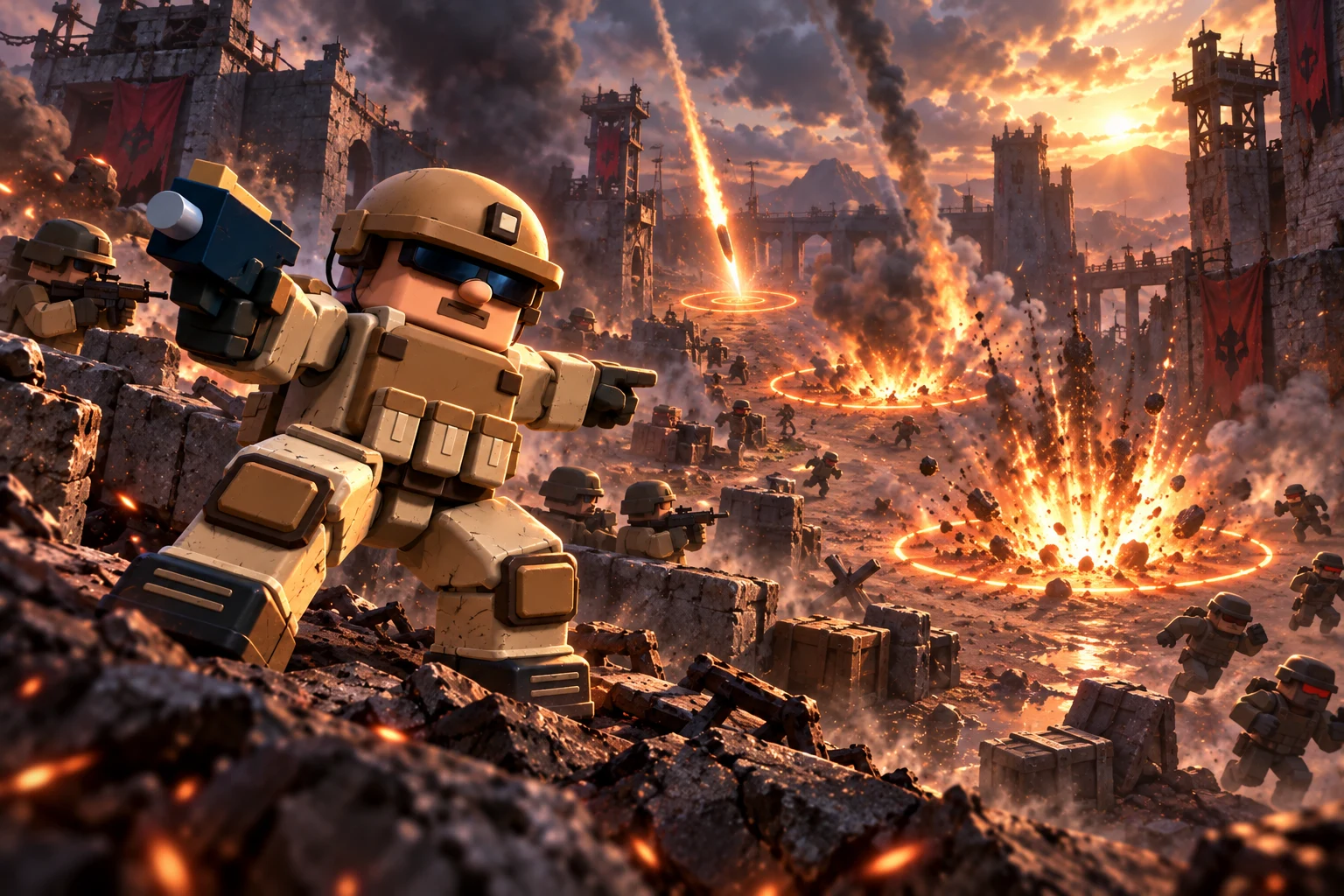 SERGEANT TOAST using the ‘Tactical Barrage’ ultimate in the arena.