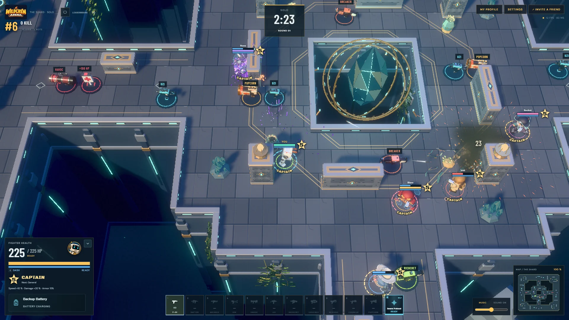 Solo gameplay in Wildcrew Arena: movement, cover and a well-timed shot.