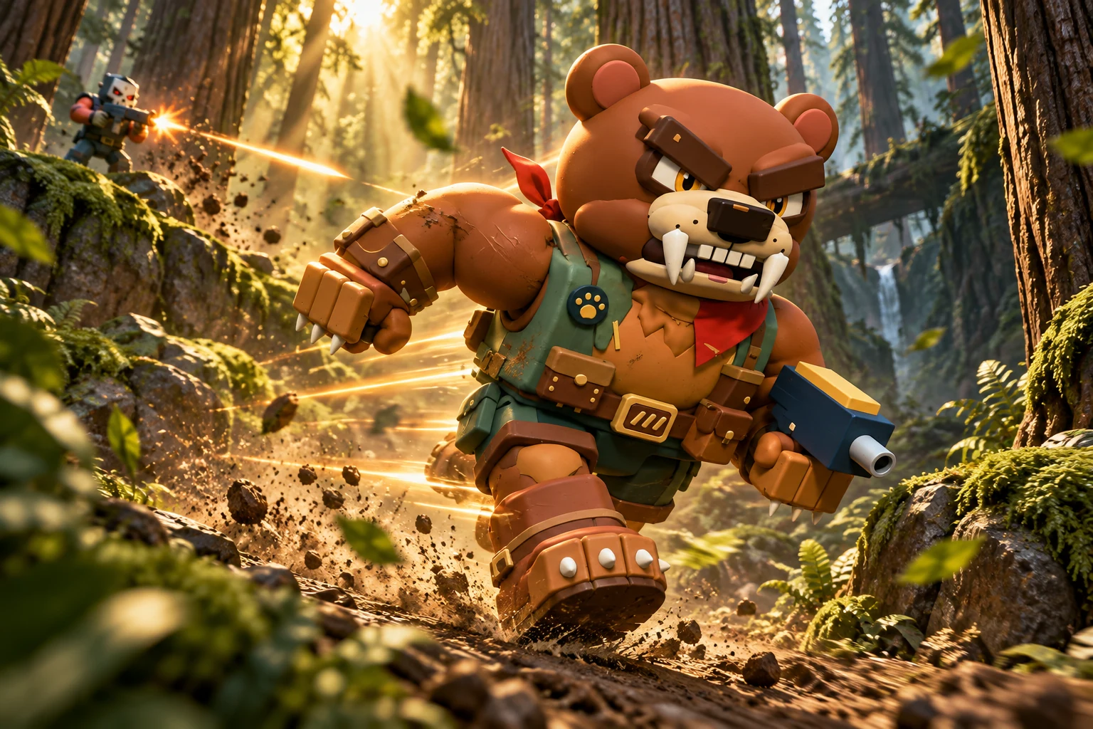 GRUMPY GUARD demonstrating the ‘Grumpy Bear’ passive in the arena.