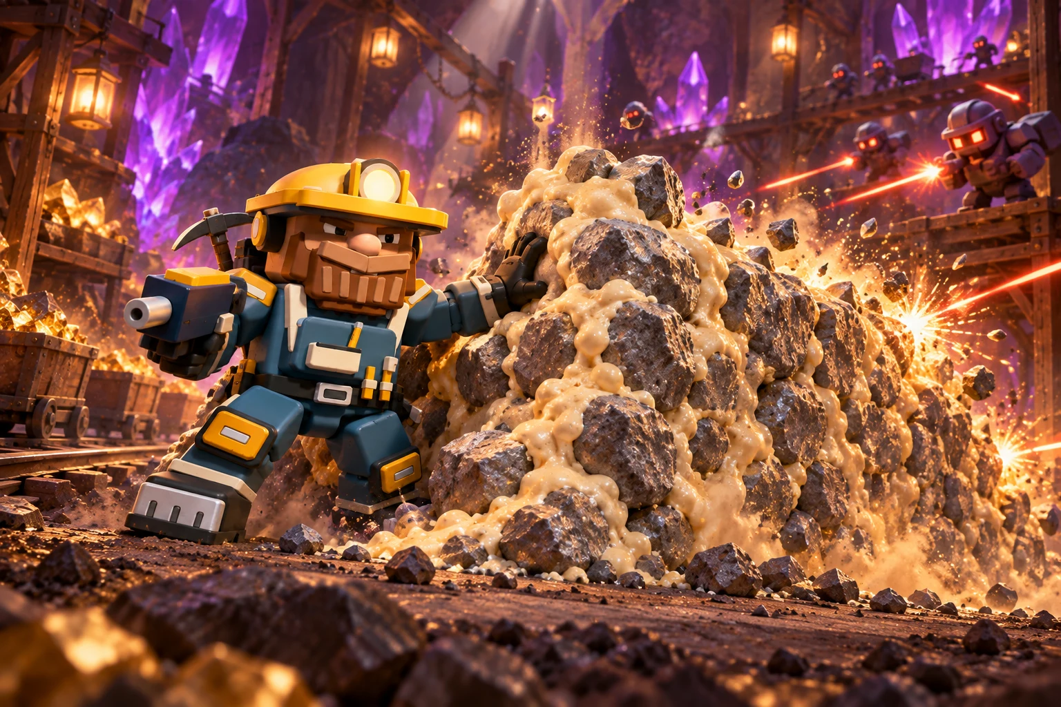 GUS RUBBLE using the ‘Instant Construction’ ultimate in the arena.