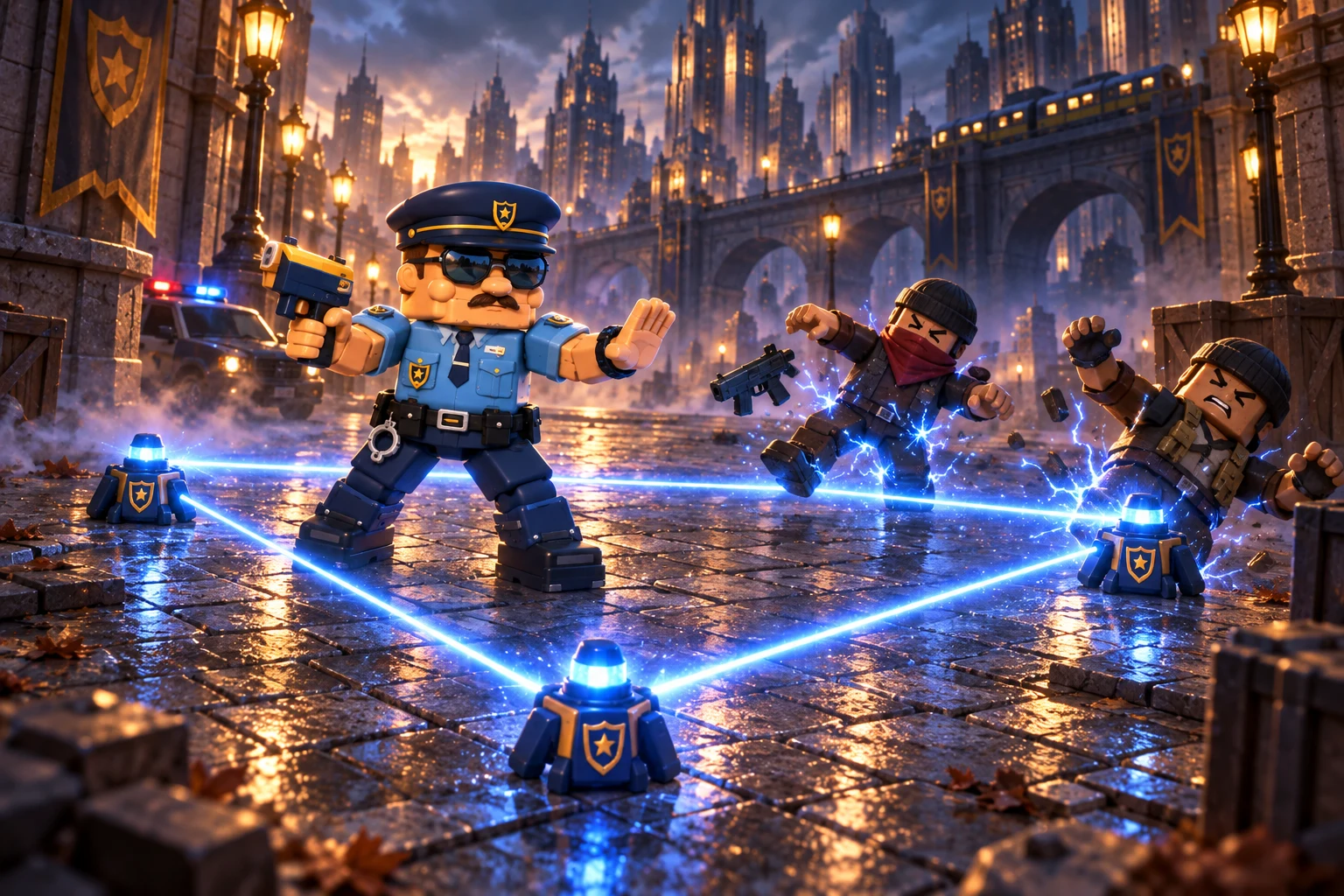 OFFICER WHISTLE using the ‘Security Perimeter’ ultimate in the arena.