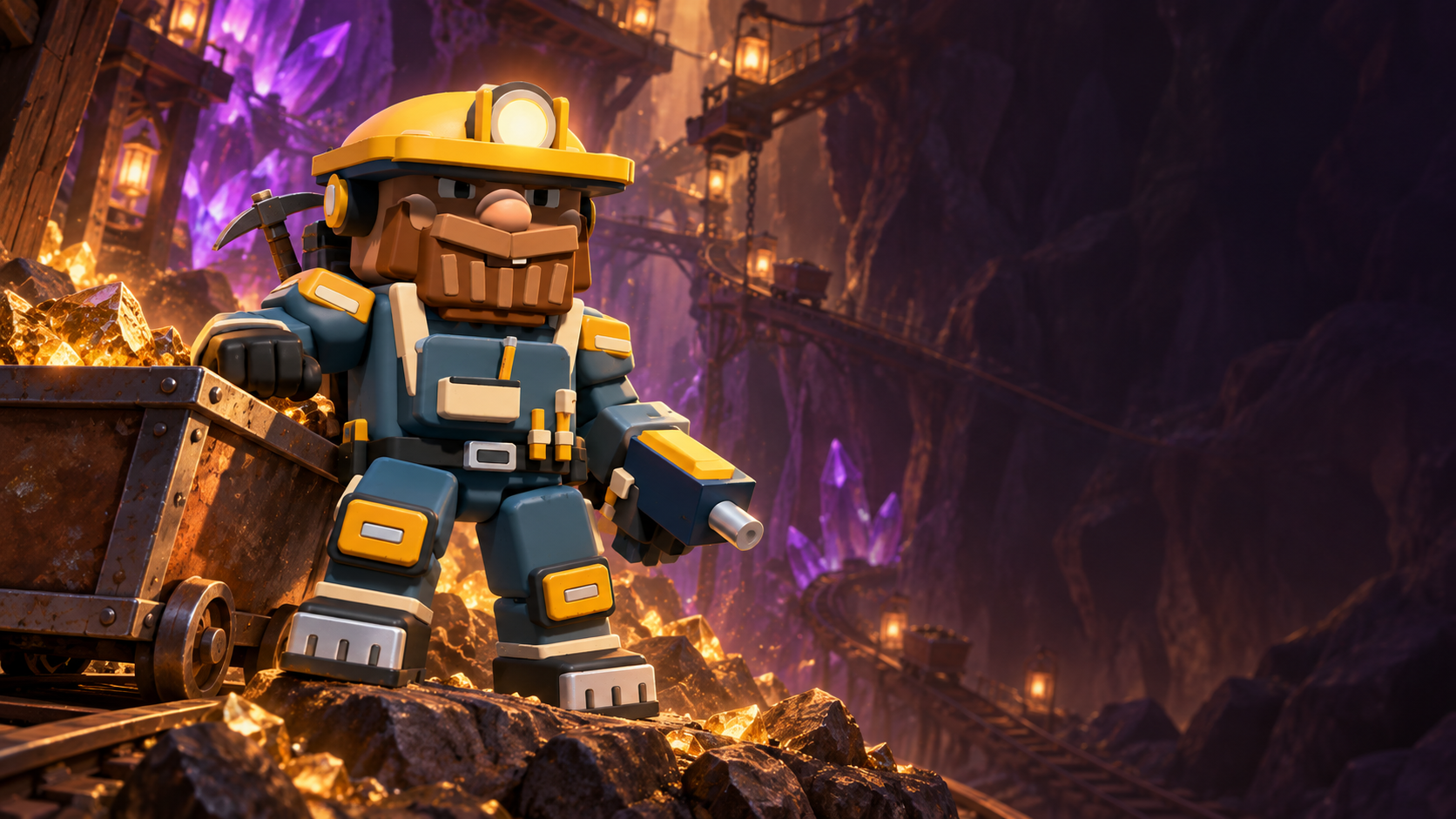 GUS RUBBLE in the arena. A square-cut beard, a headlamp and pockets full of bolts. This little powerhouse knows every shortcut: he digs them himself.