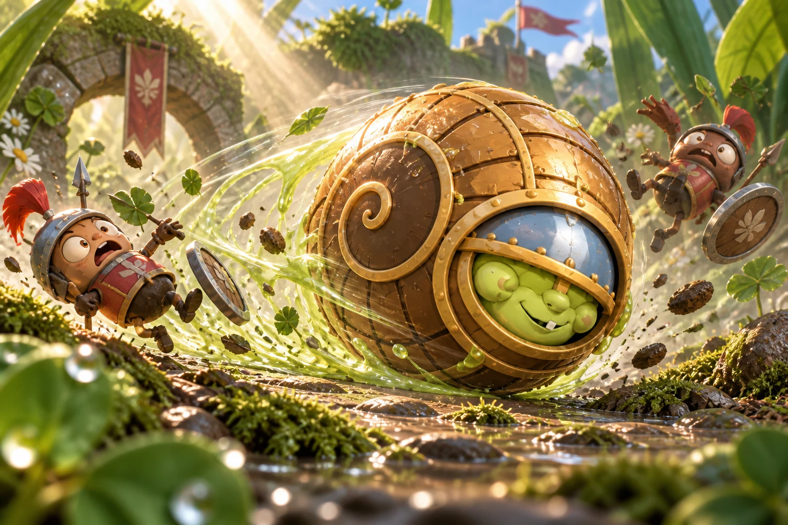 SIR SLOWMO using the ‘Rolling Fortress’ ultimate in the arena.