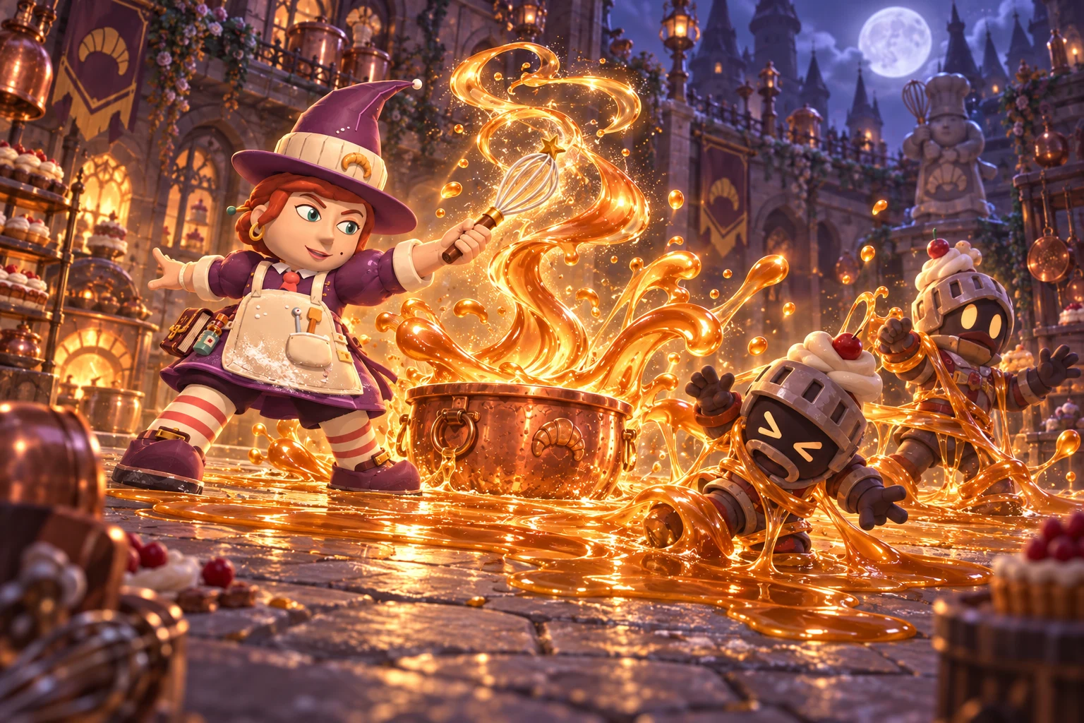 SUZETTE CAULDRON using the ‘Bewitched Caramel’ ultimate in the arena.
